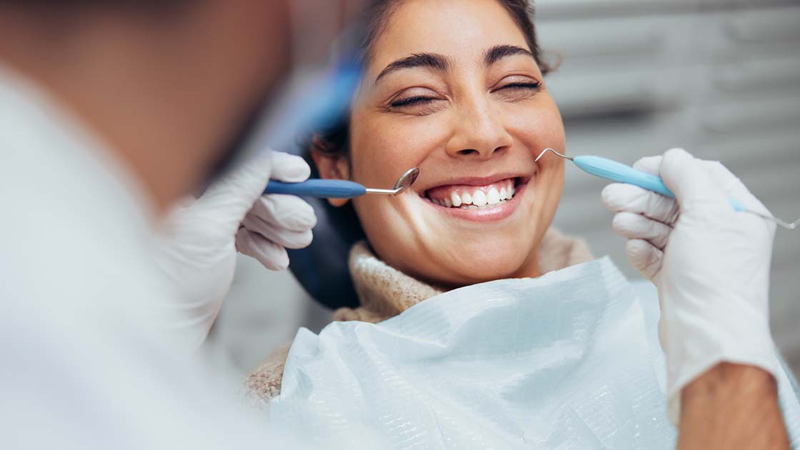 Grinning Patient with Dentist Photo